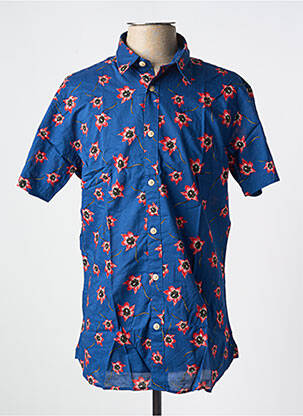 Chemise manches courtes poches bleu SELECTED homme