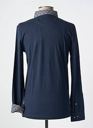 Polo manches longues manches longues bleu IZAC homme