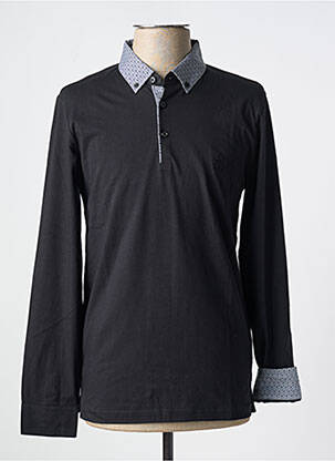 Polo manches longues manches longues noir IZAC homme