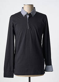 Polo manches longues manches longues noir IZAC homme