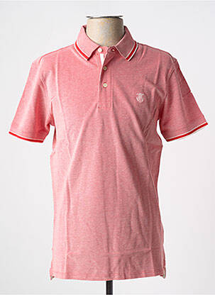Polo tissage chiné manches courtes rouge SELECTED homme