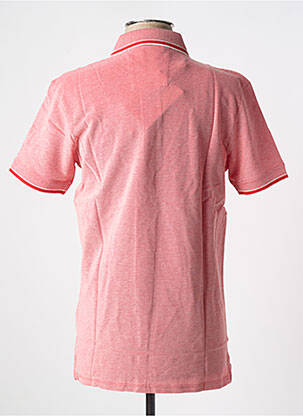 Polo tissage chiné manches courtes rouge SELECTED homme