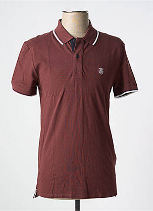 Polo stretch manches courtes marron SELECTED homme