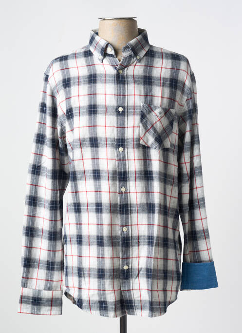 Chemise manches longues imprimé écossais gris GANT homme