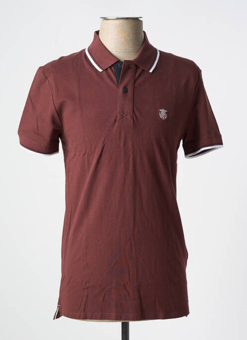 Polo stretch manches courtes marron SELECTED homme