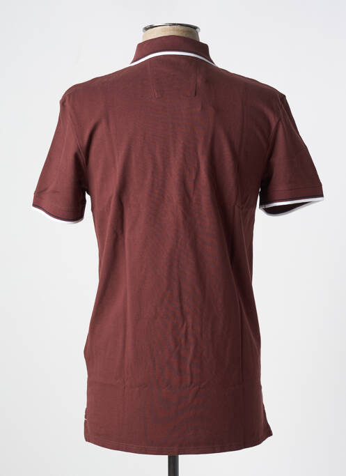 Polo stretch manches courtes marron SELECTED homme