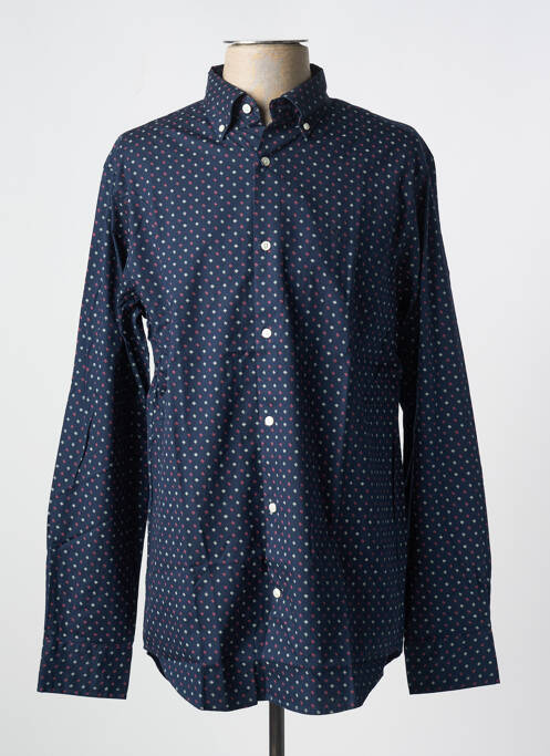 Chemise manches longues bleu GANT pour homme