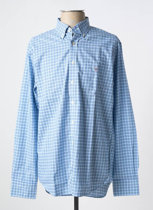 Chemise manches longues bleu GANT pour homme