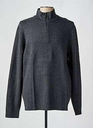Pull stretch manches longues gris SELECTED homme