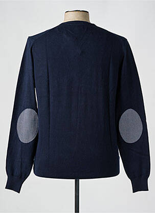 Pull col v manches longues bleu IZAC homme