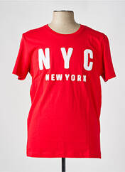 T-shirt rouge SELECTED pour homme seconde vue