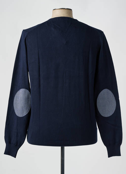Pull col v manches longues bleu IZAC homme