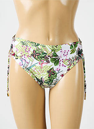 Bas de maillot de bain imprimé fantaisie culotte vert LISE CHARMEL femme