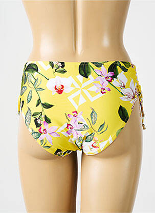 Bas de maillot de bain imprimé fantaisie culotte jaune LISE CHARMEL femme