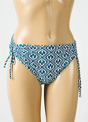 Bas de maillot de bain imprimé fantaisie culotte bleu ANTIGEL femme
