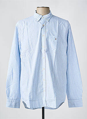 Chemise manches longues imprimé rayures bleu GANT homme