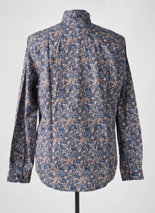 Chemise manches longues manches longues bleu IZAC homme