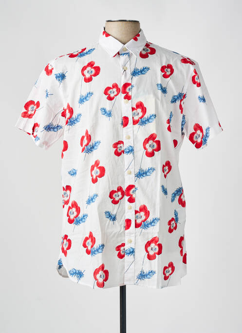 Chemise manches courtes rouge SELECTED pour homme