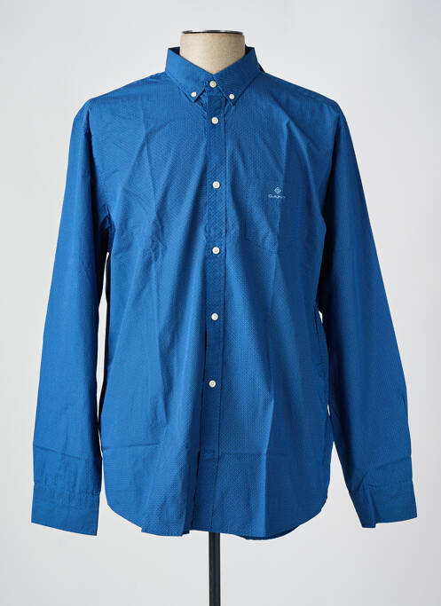 Chemise manches longues bleu GANT pour homme