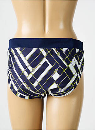 Bas de maillot de bain imprimé fantaisie culotte bleu MARIE JO femme