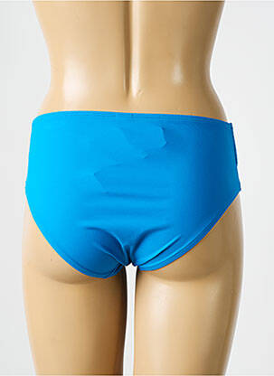 Bas de maillot de bain effet matière satinée culotte bleu EMPREINTE femme