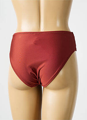 Bas de maillot de bain effet matière satinée culotte orange ANTIGEL femme