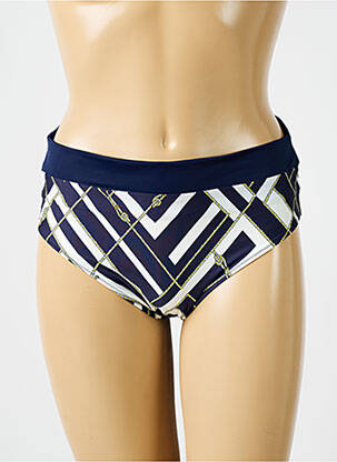Bas de maillot de bain imprimé fantaisie culotte bleu MARIE JO femme