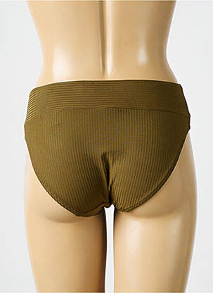 Bas de maillot de bain effet matière satinée culotte vert PRIMADONNA femme