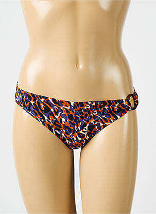 Bas de maillot de bain effet matière satinée culotte marron AUBADE femme