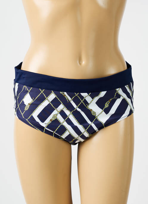 Bas de maillot de bain imprimé fantaisie culotte bleu MARIE JO femme