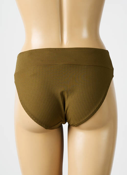 Bas de maillot de bain effet matière satinée culotte vert PRIMA DONNA femme