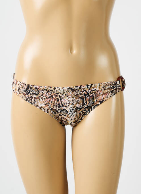 Bas de maillot de bain effet matière satinée culotte beige AUBADE femme
