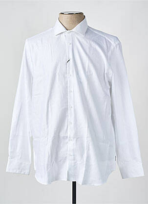 Chemise manches longues manches longues blanc IZAC homme