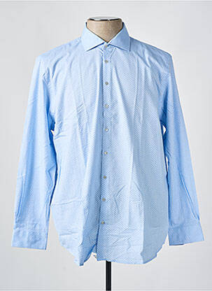 Chemise manches longues imprimé fantaisie bleu IZAC homme
