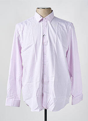 Chemise manches longues imprimé rayures rose IZAC homme