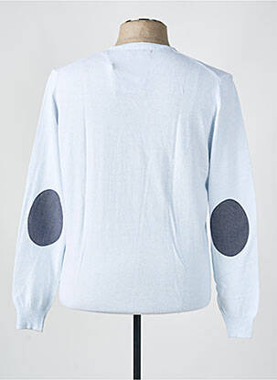 Pull col v manches longues blanc IZAC homme