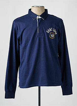 Polo manches longues manches longues bleu GANT homme