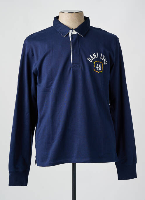 Polo manches longues manches longues bleu GANT homme