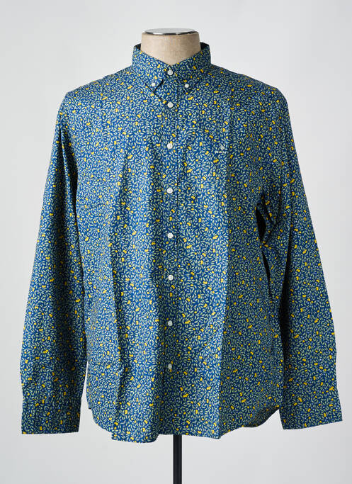 Chemise manches longues bleu GANT pour homme