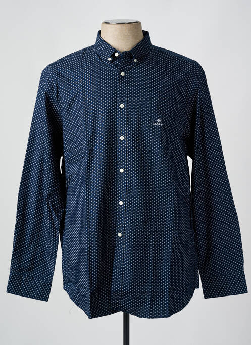 Chemise manches longues bleu IZAC pour homme