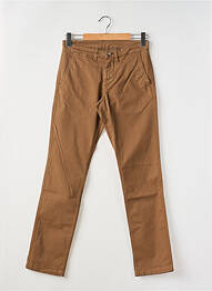 Pantalon chino tissage popeline taille normale marron EDEN PARK homme