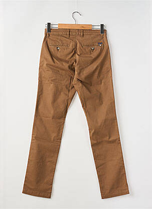 Pantalon chino tissage popeline taille normale marron EDEN PARK homme