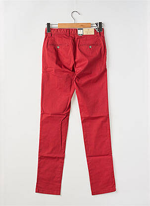 Pantalon chino tissage popeline taille normale rouge IZAC homme