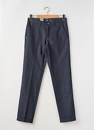 Pantalon chino tissage chiné taille normale bleu IZAC homme