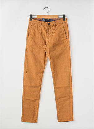 Pantalon chino tissage popeline taille normale jaune IZAC homme