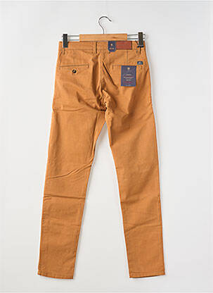 Pantalon chino tissage popeline taille normale jaune IZAC homme
