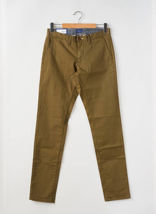 Pantalon chino tissage popeline taille normale vert GANT homme