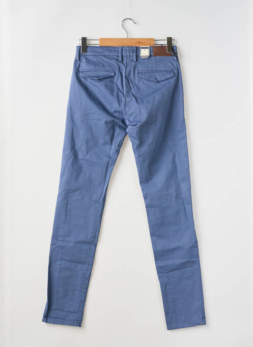Pantalon chino tissage popeline taille normale bleu IZAC homme