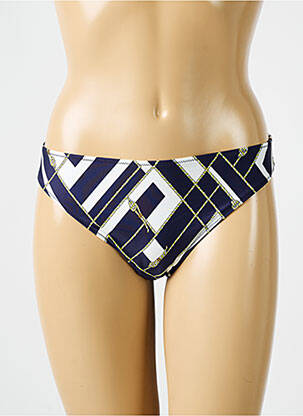 Bas de maillot de bain imprimé fantaisie culotte bleu MARIE JO femme