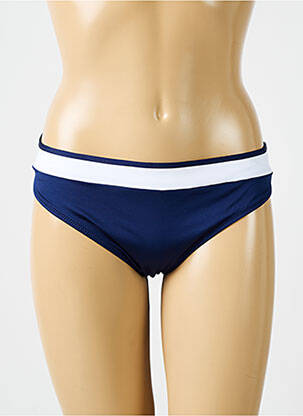 Bas de maillot de bain effet matière satinée culotte bleu ANTIGEL femme